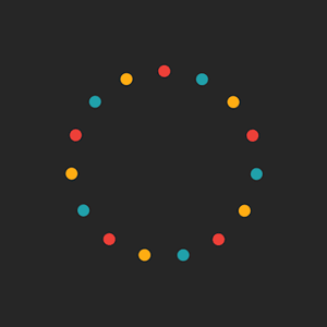 盯著不斷運動的彩球