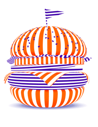 第一道大餐是風(fēng)靡全球的快餐文化的產(chǎn)品之一：漢堡包，這款漢堡的線條是不是很有歐美風(fēng)格？